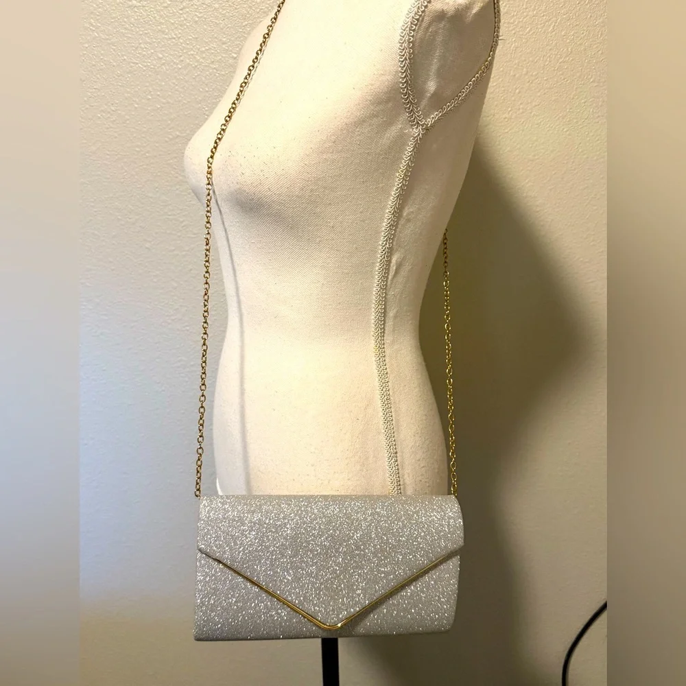 Silver Evening bag purse